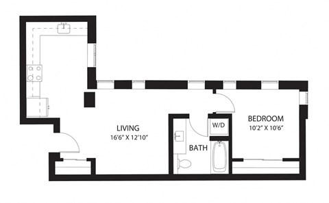 a floor plan of a small apartment